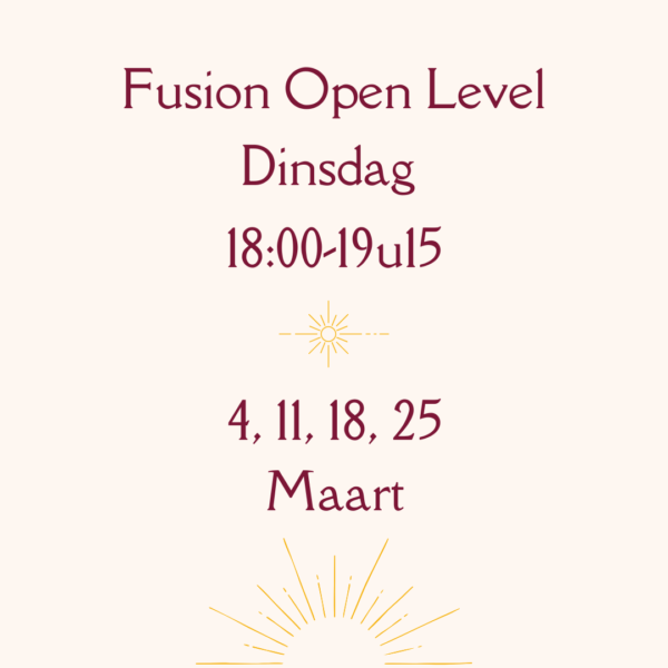 Fusion dance Open Level Maart