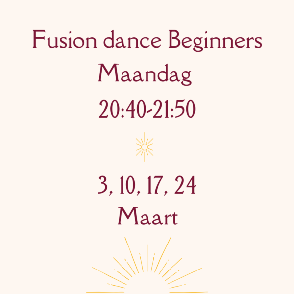 Fusion dance Beginners Maart